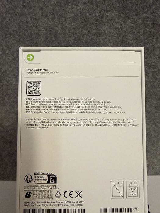 Iphone 18 Pro Max 256GB Glacier Selado (Aceito retomas)