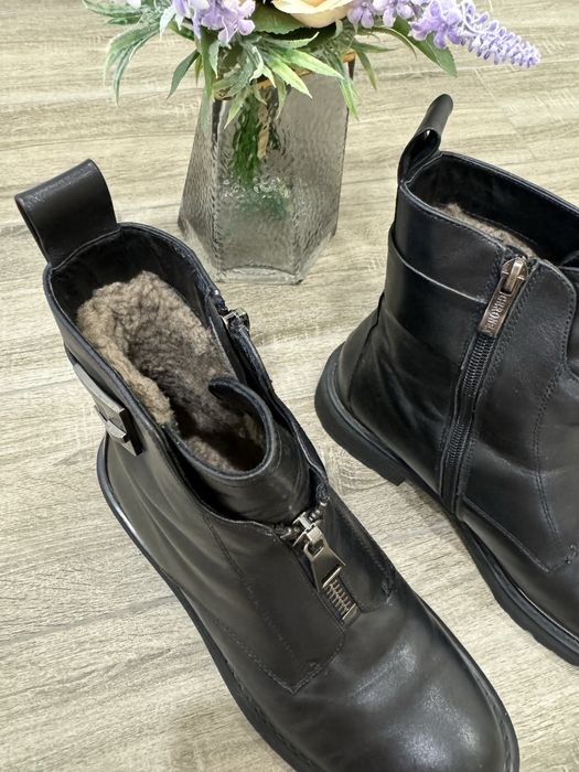 Черевики зимові жіночі шкіряні , зручні та комфортні, цегейка