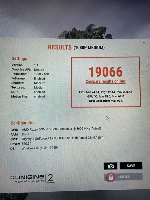 Відеокарта RTX 3060Ti 8 GB Gigabyte