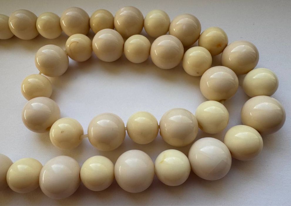 Набор Tosh бусы и браслет "слоновая кость" на свадьбу, выпускной