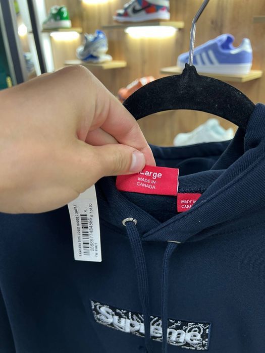 Худі Supreme Box Logo Bandana Blue