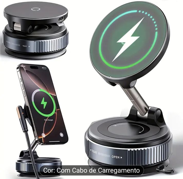 Suporte Magnético para Painel do Carro – Compacto e Super Firme