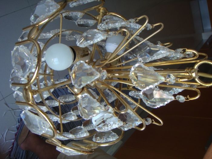 Candeeiro de tecto cristais