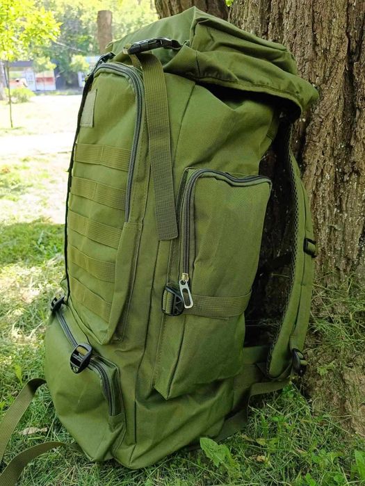 Зелений рюкзак хакі 60 л, вещмешок, баул армійський