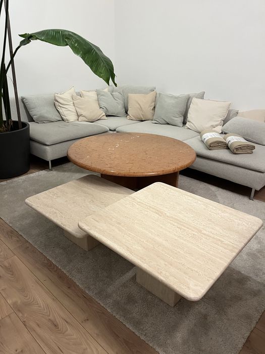 Stolik ława stół kamień trawertyn marmur kamienny kawowy naturalny