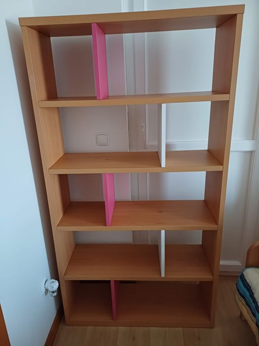 Conj. Móveis Quarto Juvenil | Cama, Colchão Bom, Estante e Camiseiro