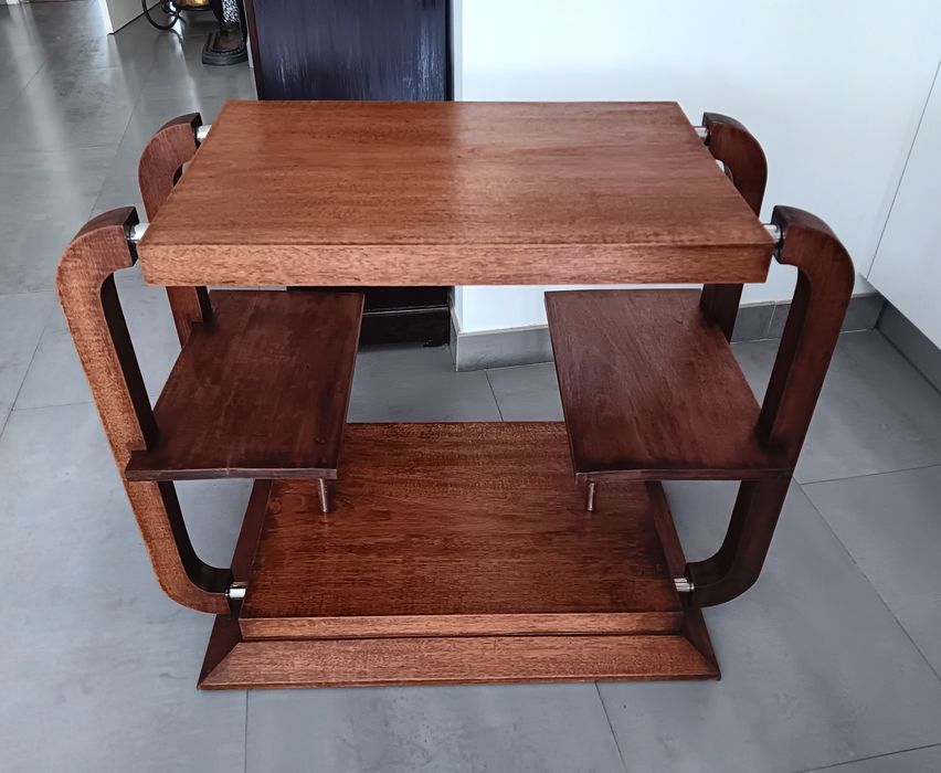 Mesa Art Deco tardio completamente restaurada