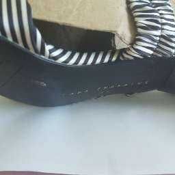buty klapki ZARA  38 w paseczki (z materiału)