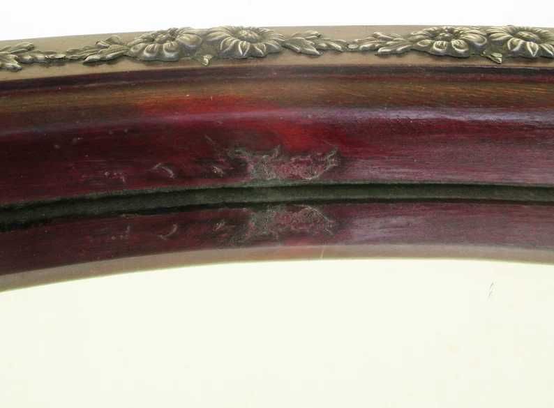 Antiga bandeja/tabuleiro Art Deco oval espelhada