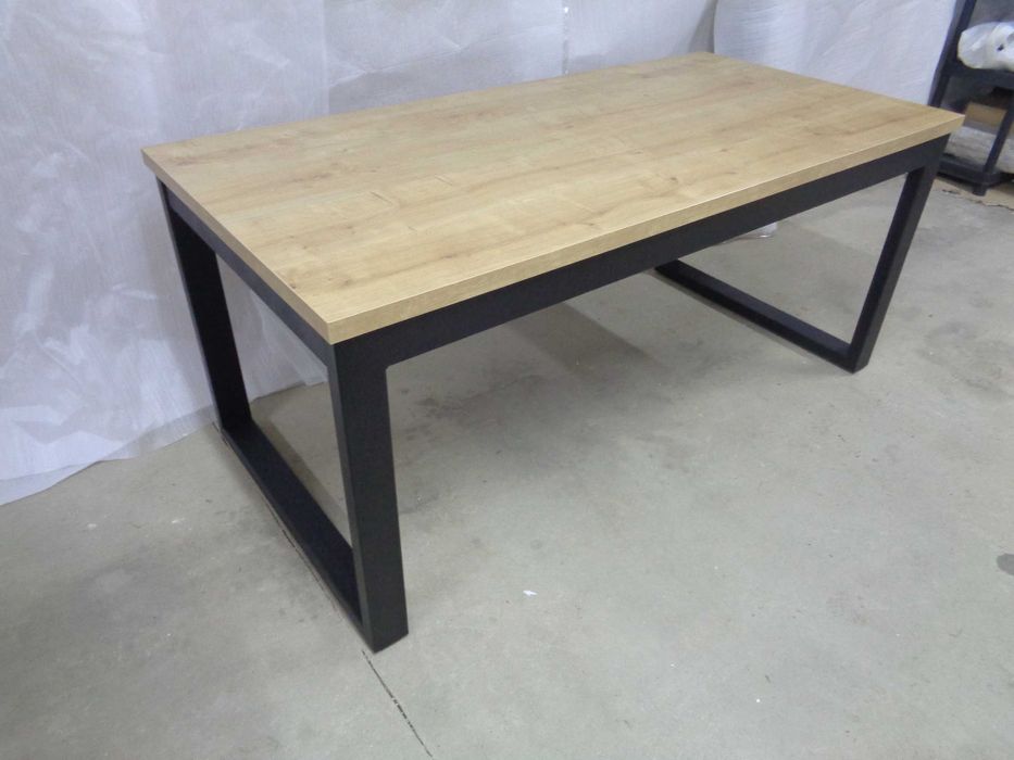 ROZKŁADANY Stół LOFT industrialny 180x90+2x45 Dostawki Ramka EGGER
