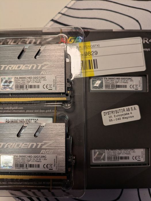 G.skill tridentZ 4x16gb ddr4 3600 cl16
