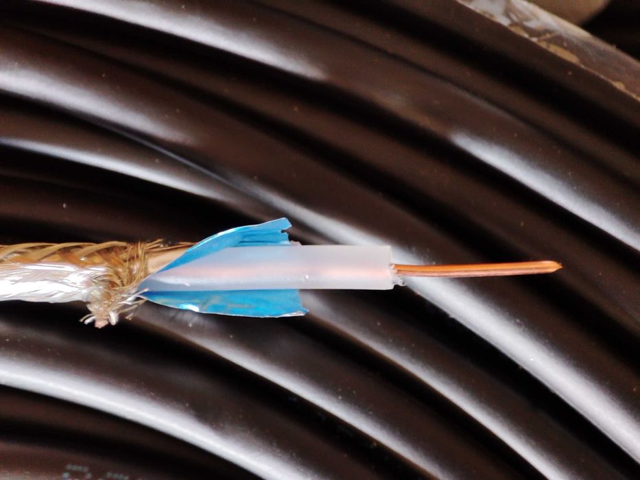 Кабель RG-58 AU 50 Ом.Мідь,Луджений.Легко паяється.Одескабель. 31,0гр.