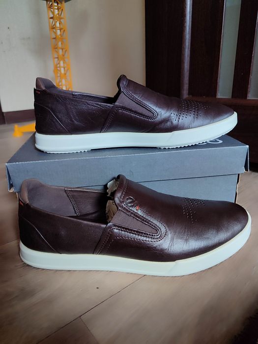 Ecco 42 сліпони шкіряні туфлі мокасини взуття ессо