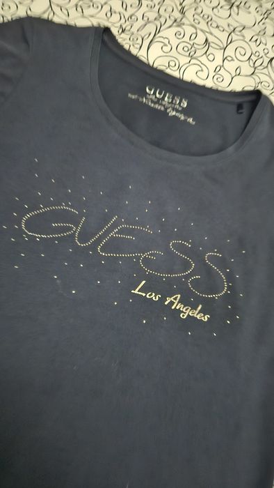 Granatowa guess m bdb koszulka tshirt