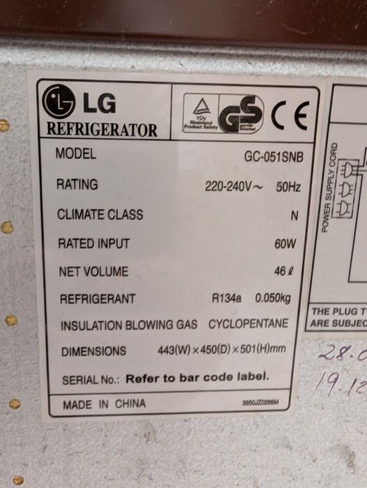 Mini-Frigorifico LG