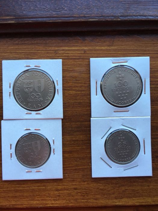 Moedas madeira e acores 100 e 25 escudos