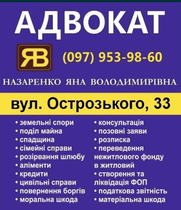 Адвокат Тернопіль | мобілізація, ТЦК,  кредити, розлучення, спадщина