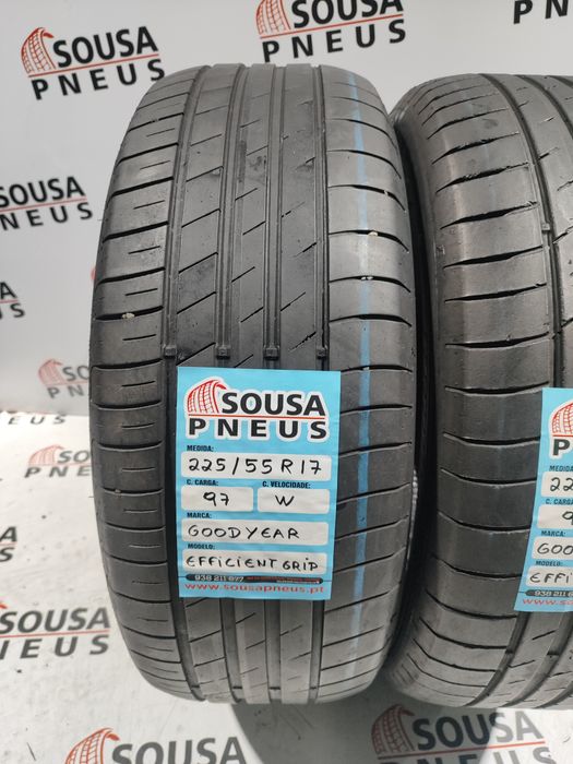 2 pneus semi novos 225-55R17 Bridgestone - Oferta da Entrega