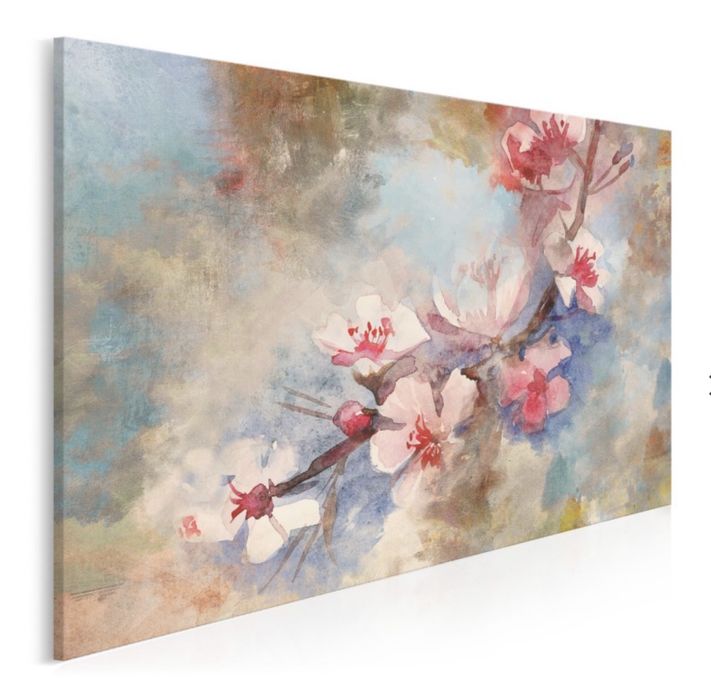 Nowoczesny obraz 120x80 do salonu drukowany na płótnie kwiaty natura