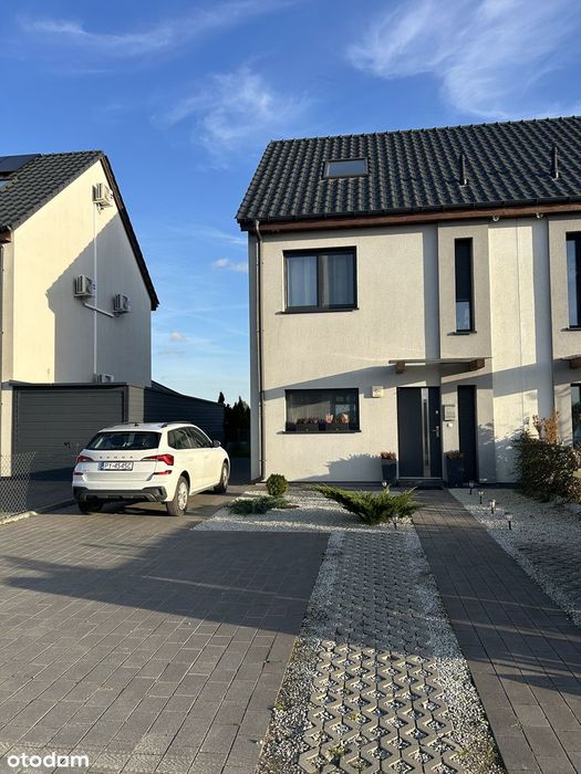 Nowoczesny dom bliźniak ok. 100 m² | ogród | kominek | klima