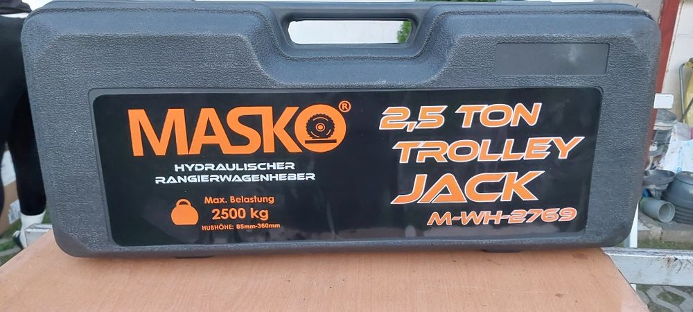 Podnośnik hydrauliczny płask masko i +2x podkładki gumowe + rękawice