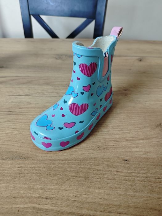 Nowe kalosze dziecięce, gumiaki, gumowce, w serca,  Beck
