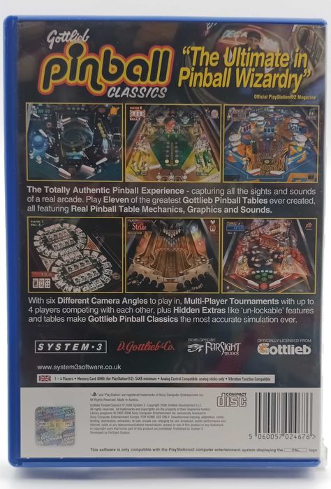 Gottlieb Pinball Classics PS2