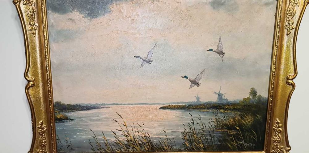 Obraz pejzaż olej na płótnie podpisany