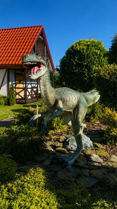 Domki ŁEBA Osada Pod Dinozaurami Nowecin piętrowe 55 m2  z klimatyzacją, ogrzewane | Teren 5000m2, plac zabaw, boisko, silownia zewnetrzna, DINOZAURY