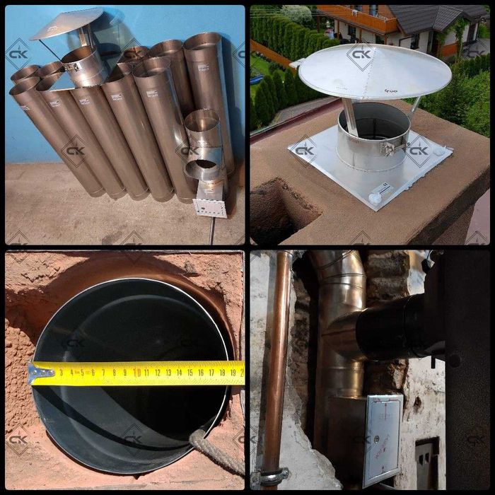 Frezowanie Kominów WKŁADY CERAMICZNE i Kwaso-żaroodporne Szlamowanie