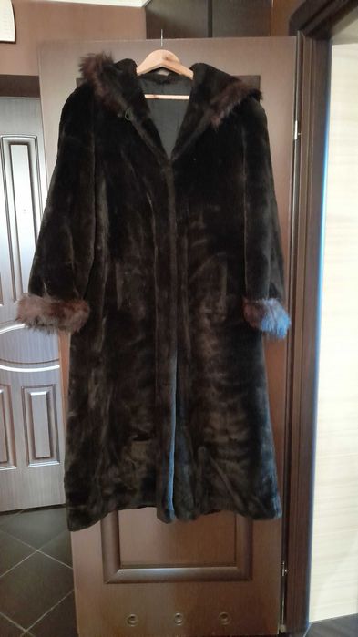 Futro sztuczne długie brązowe