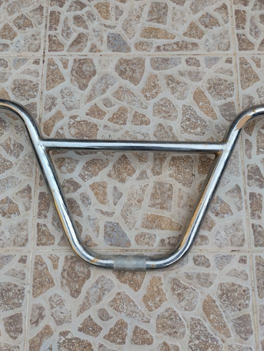 guiador de bicicleta BMX cromado