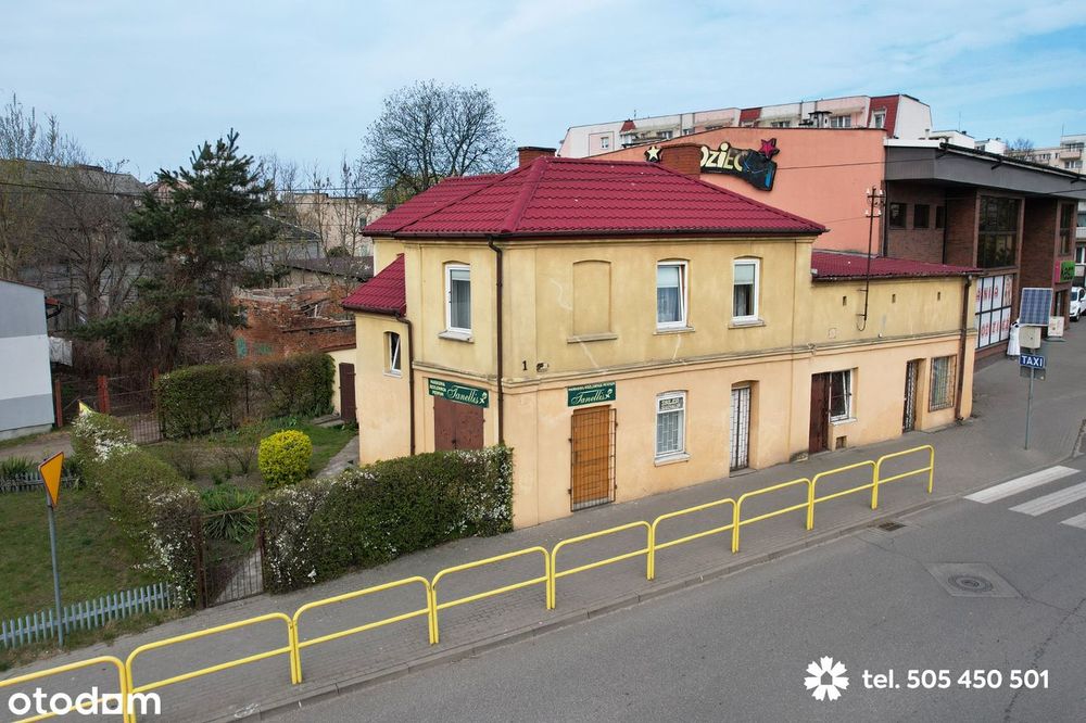 Dom 80 m2 z działką 276 m2 w centrum Lipna + 4 lokale użytkowe