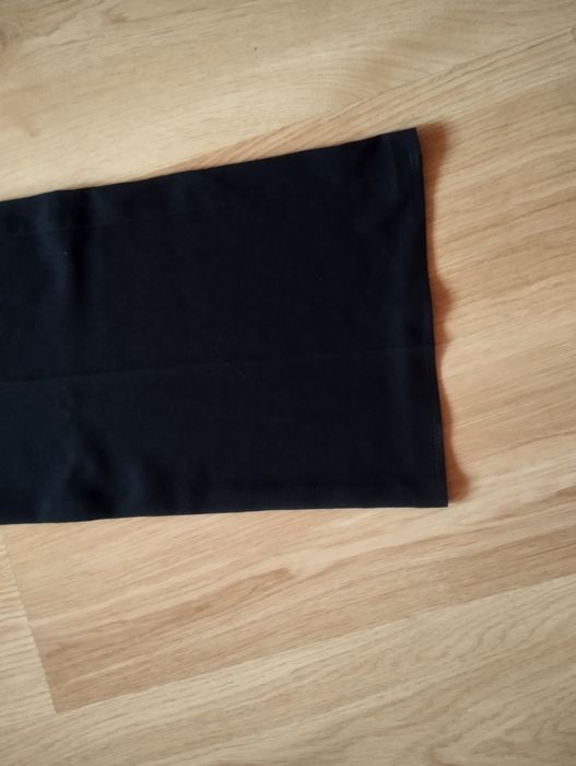 Czarne spodnie ciążowe szerokie nogawki r. 36/38