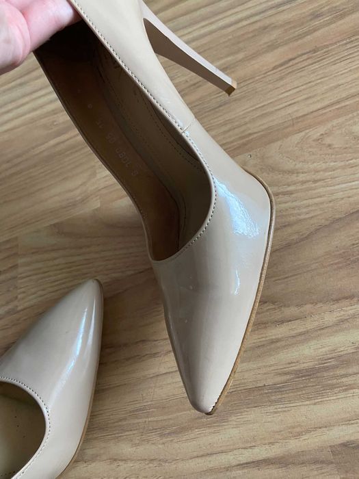 Szpilki venezia 40 kremowe beżowe