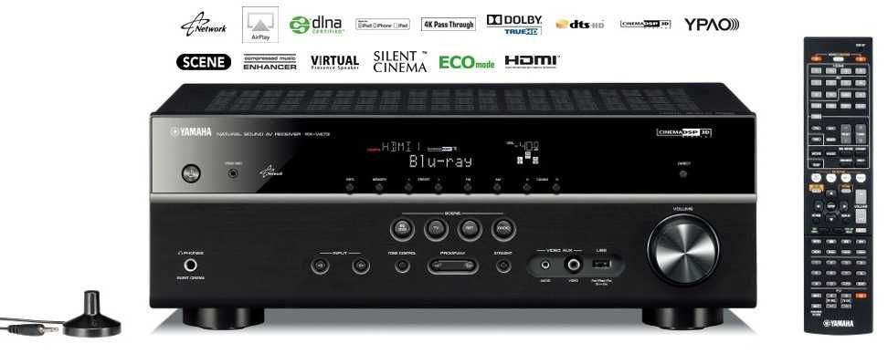Amplituner Yamaha RX-V 473 (RXV473)  (5.1) kina domowego z funkcjami sieciowymi