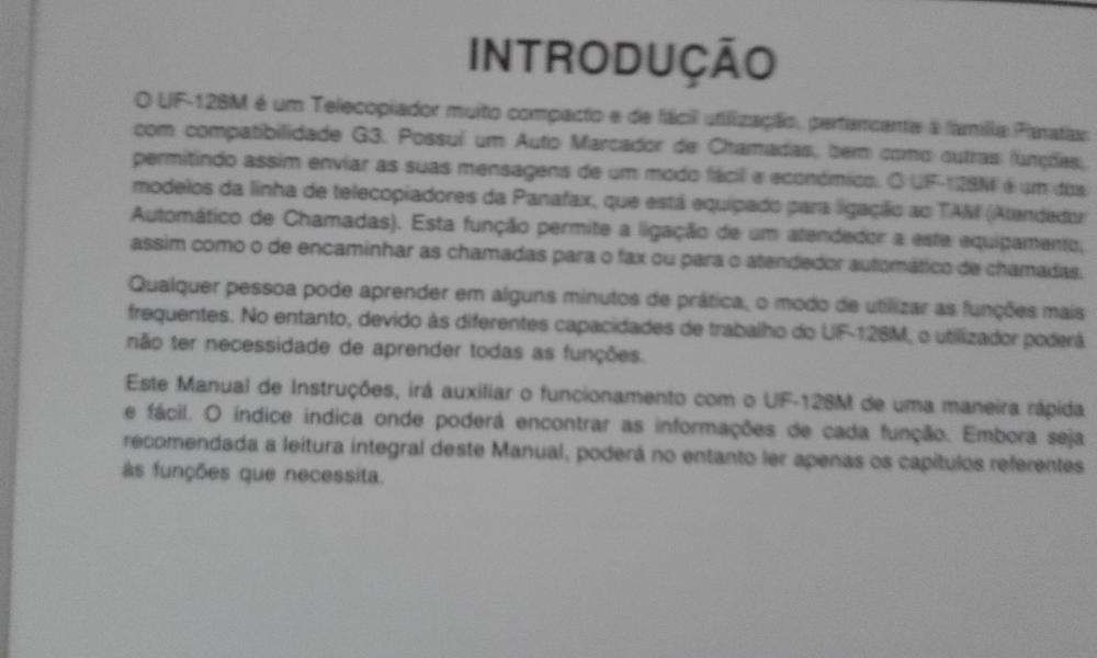 Fax Panasonic UF-128M