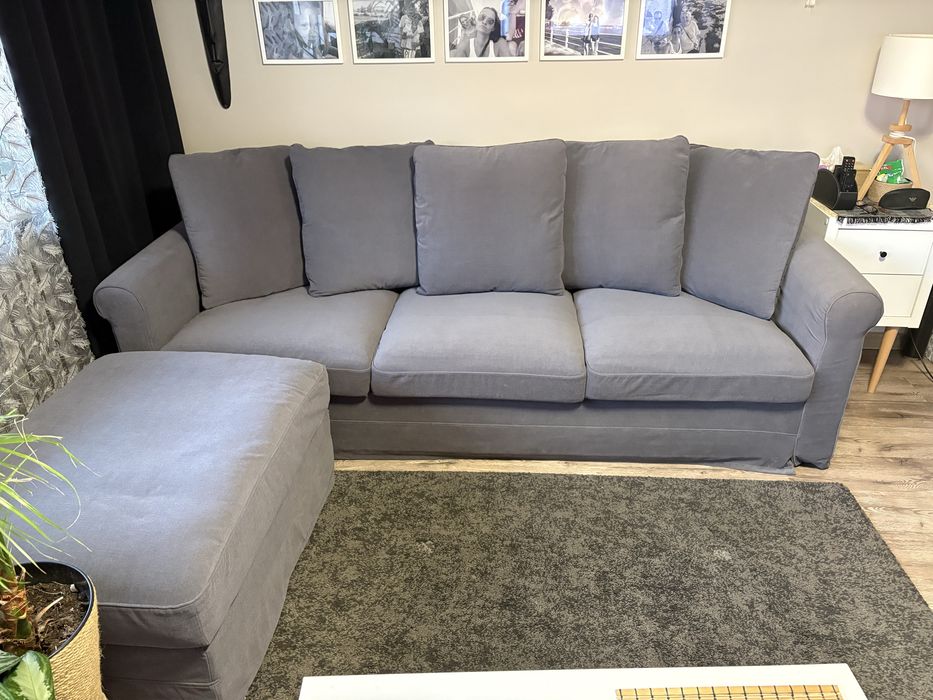 Sofa GRÖNLID z dużą pufą