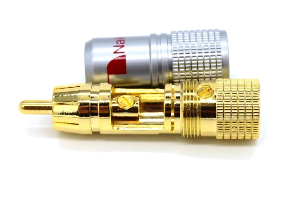 Штекер RCA прямой угловой Nakamichi Palica разборной тюльпан коннектор ...