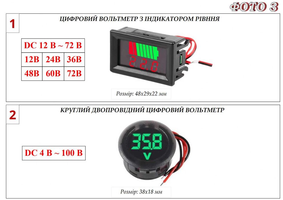 Цифрові Вольтметри Амперметри DC/АС