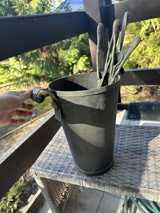 Zestaw kominkowy kosz na drewno