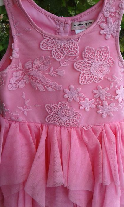 Святкове плаття (платье) розове для дівчинки. 18М