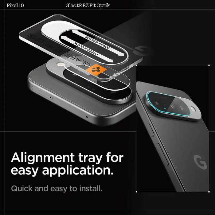 Защитное стекло на камеру Spigen Optik EZ Fit 2-Pack Google Pixel 10