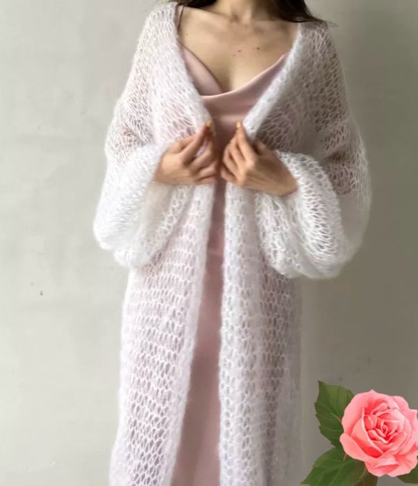 Кардиган , свитерок - паутинка из мохера