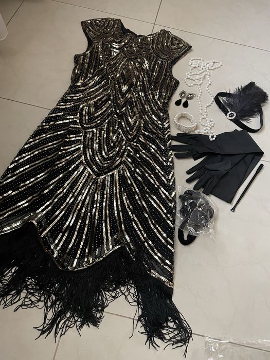 Kostium stroj przebranie damskie karnawalowe roz.M Lata 20-te