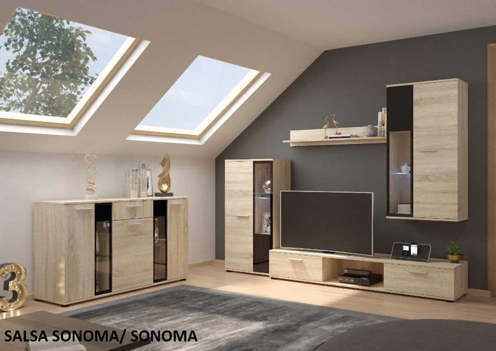 Nowa Meblościanka Salsa 4 kolorów LED DOSTAWA RTV Komoda