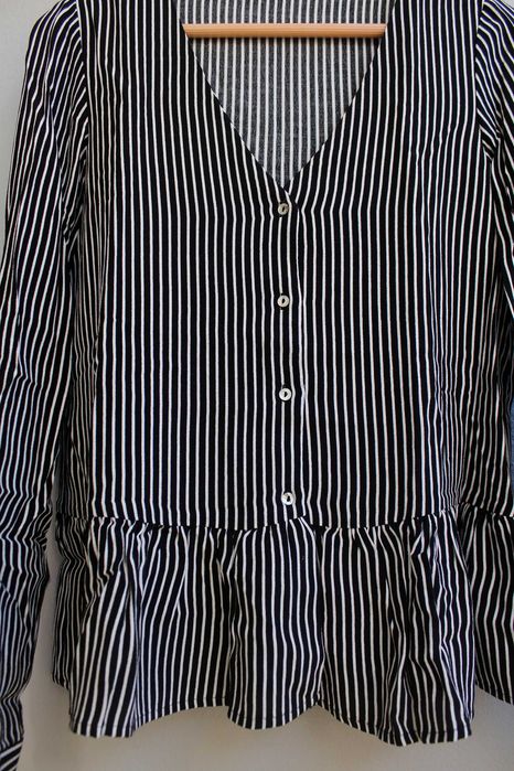 Camisa Zara riscas como nova