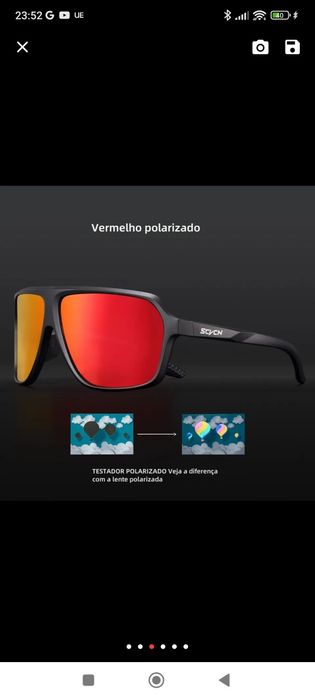 Óculos ciclismo azul ou laranja