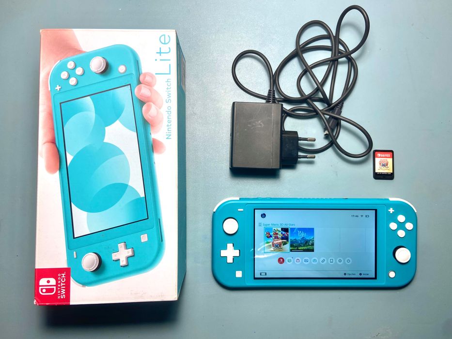 Nintendo switch lite com Jogo e carregador