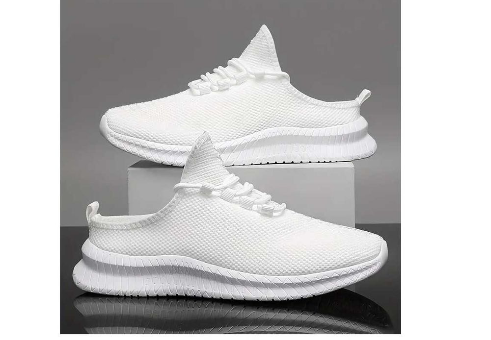 buty siateczkowe wsuwane białe nowe/46